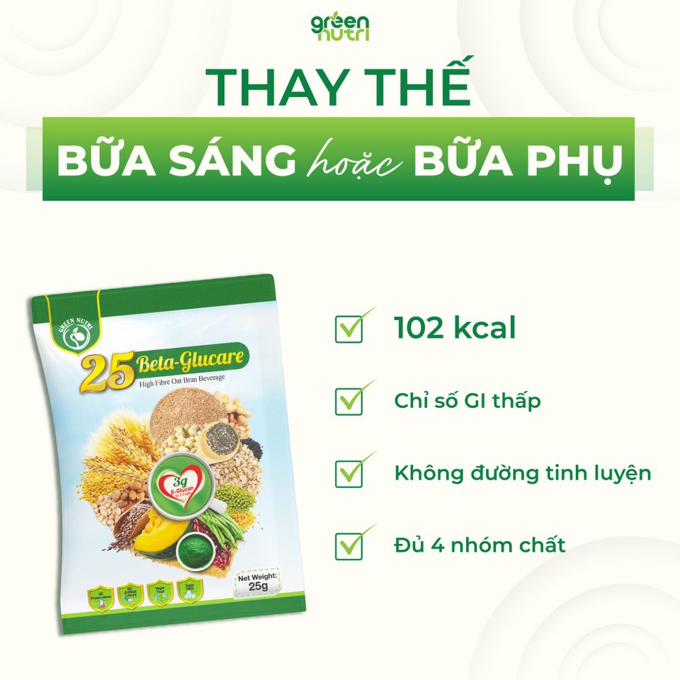 Sữa Hạt Ngũ Cốc 25 Beta Glucare - Giúp Ổn Định Đường Huyết, Chứa Tảo Xoắn Spirulina, Dinh Dưỡng Thông Minh 625gr